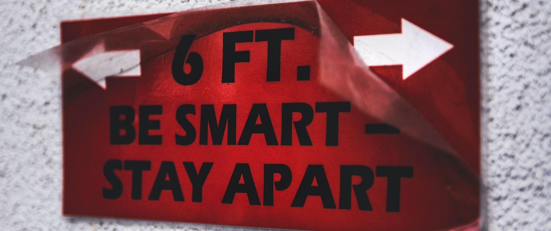 6 ft. be smart-stay apart Safety Labels